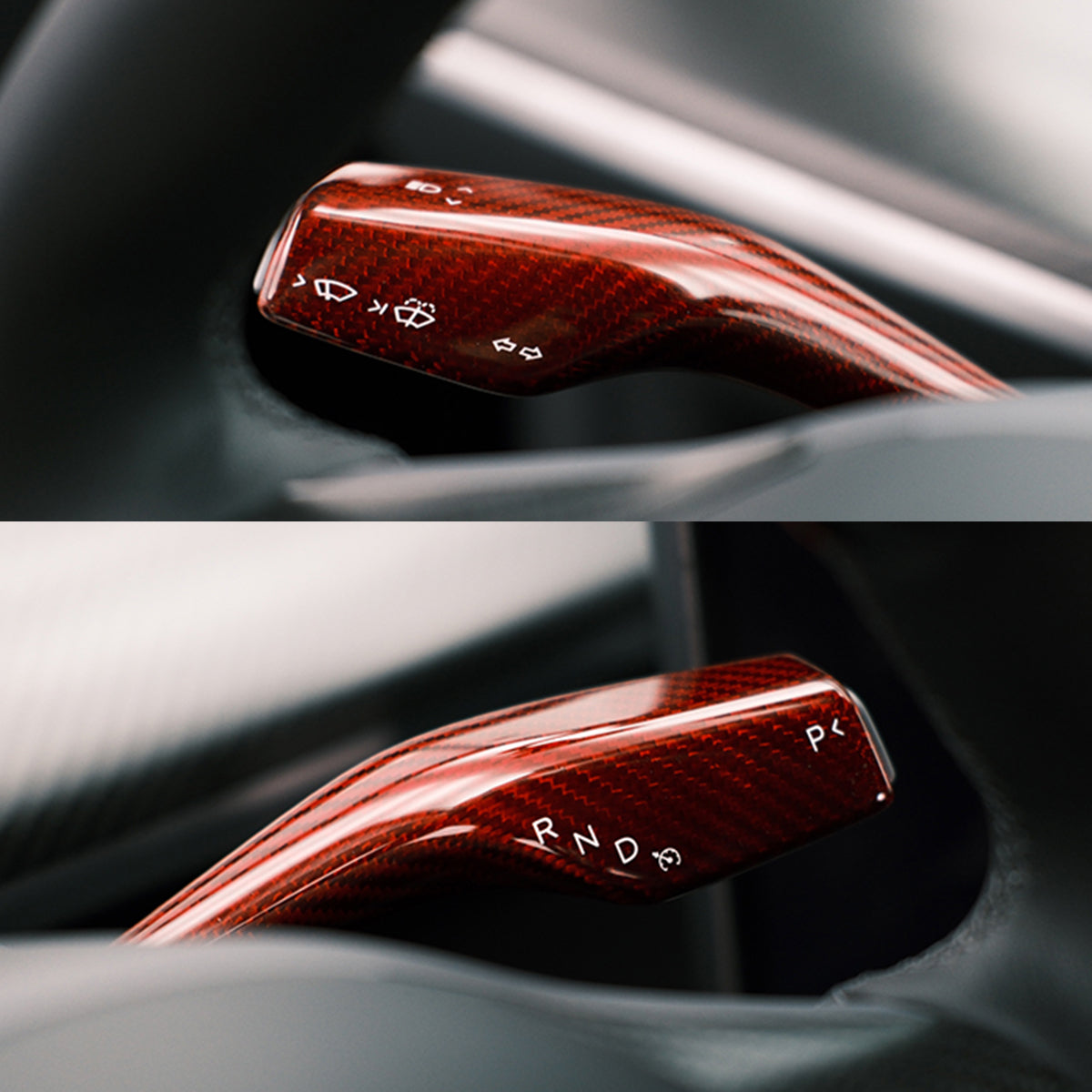 Real Carbon Fiber Stalk Cover for Tesla Model 3 Y