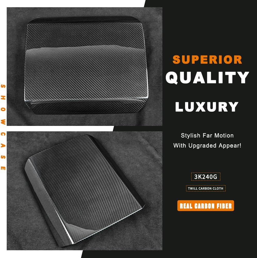 [Real Carbon Fiber] Center Console Armrest Cover for Cybertruck