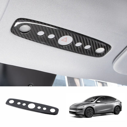 [Real Carbon Fiber] Reading Light Cover for Tesla Model Y Juniper 2025+ Glossy Carbon Fiber