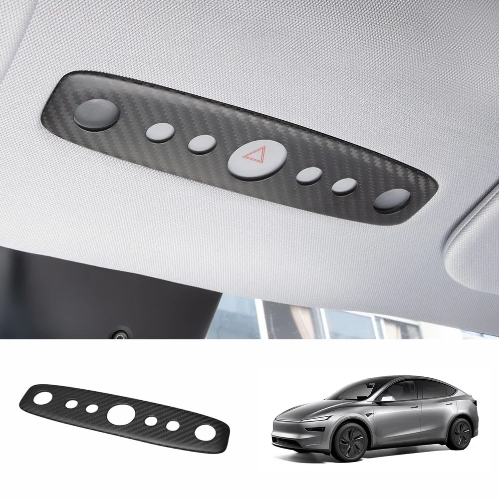 [Real Carbon Fiber] Reading Light Cover for Tesla Model Y Juniper 2025+ Matte Carbon Fiber
