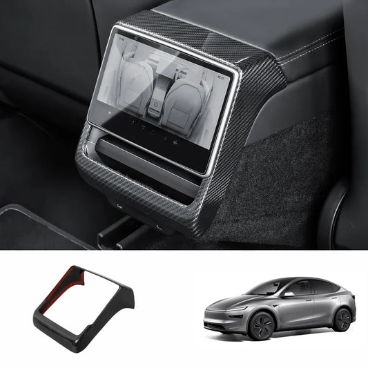 [Real Carbon Fiber] Rear AC Vent Cover for Tesla Model Y Juniper 2025+ Glossy