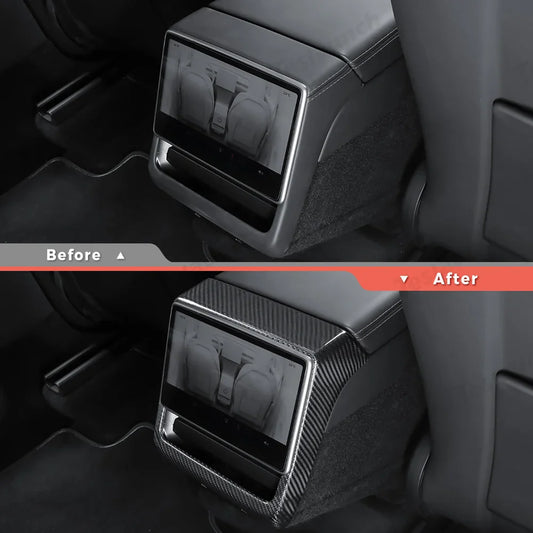 [Real Carbon Fiber] Rear AC Vent Cover for Tesla Model Y Juniper 2025+