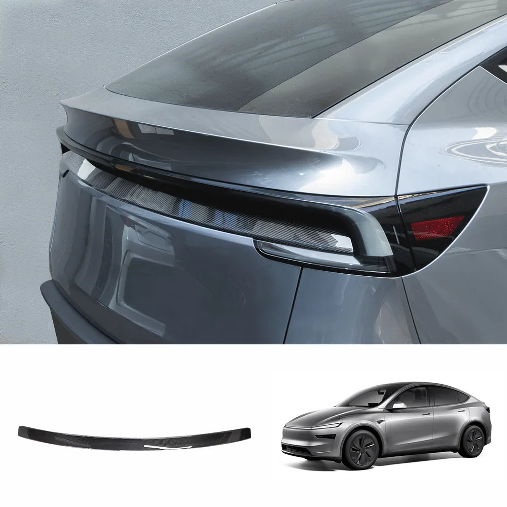 [Real Carbon Fiber] Rear Tailgate Trim Strip for Tesla Model Y Juniper 2025+ Glossy Carbon Fiber
