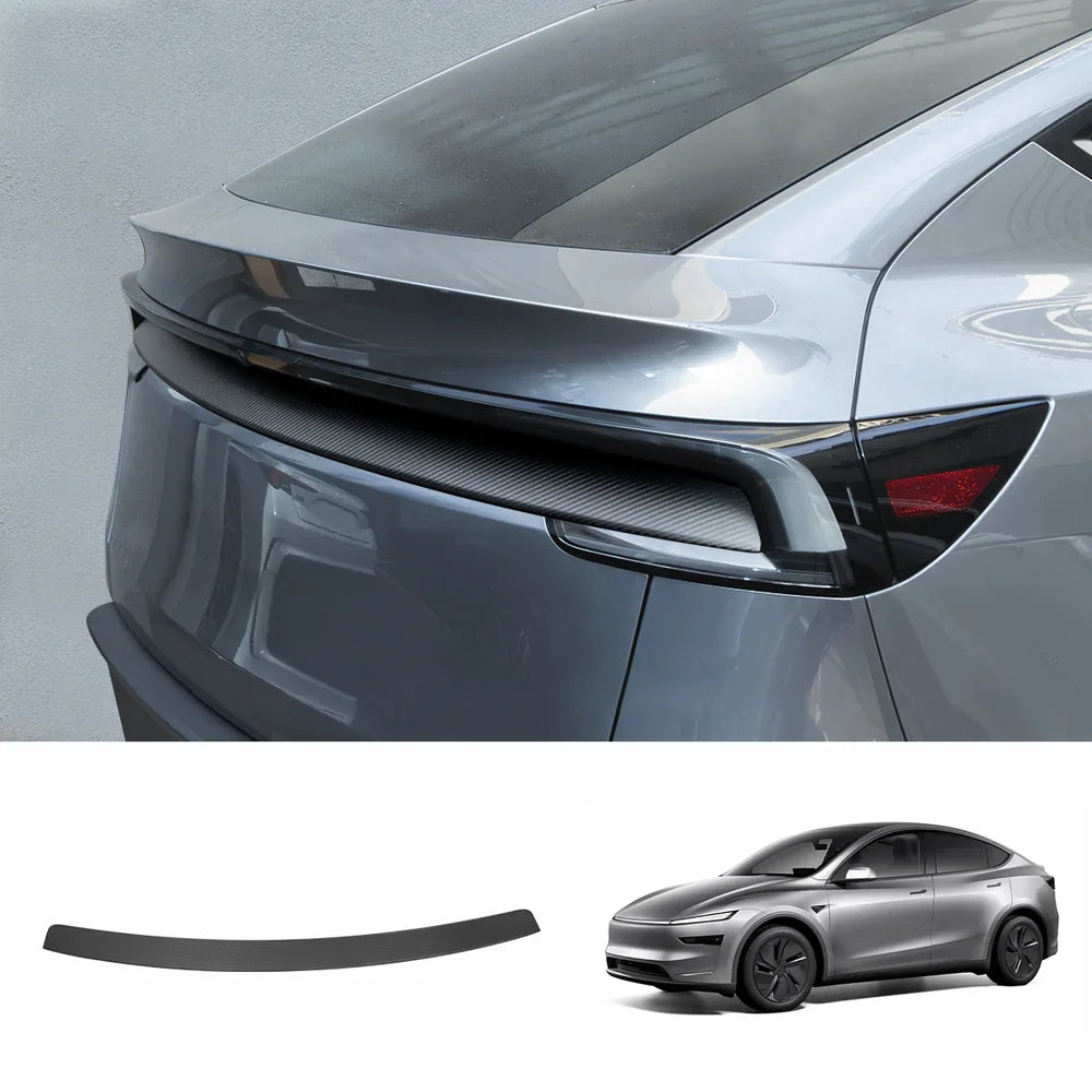 [Real Carbon Fiber] Rear Tailgate Trim Strip for Tesla Model Y Juniper 2025+ Matte Carbon Fiber