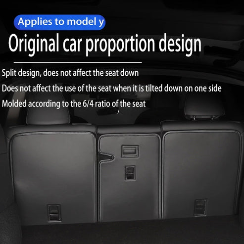 Rear Seat Back Protector All Weather Mats for Tesla Model Y 2020-2023