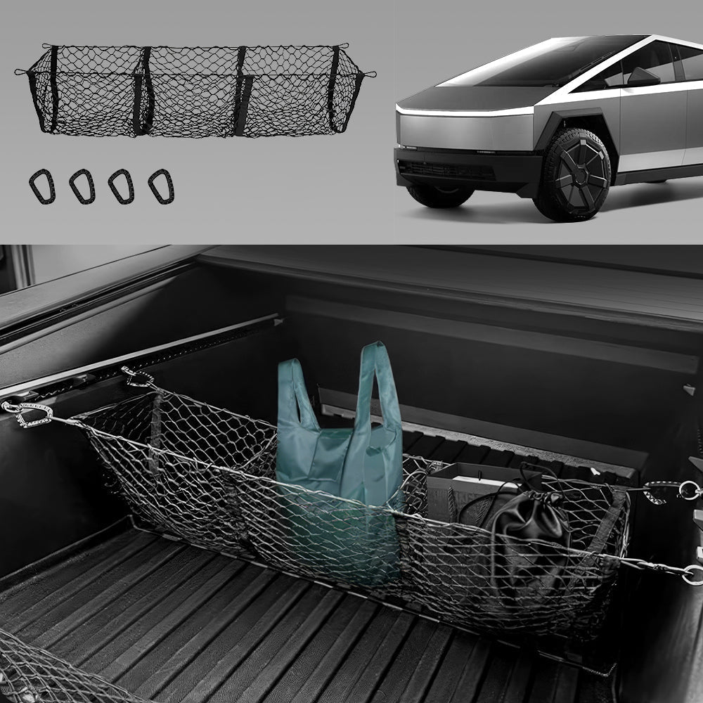 Rear Trunk Cargo Net for Tesla Cybertruck 3-Pocket Net