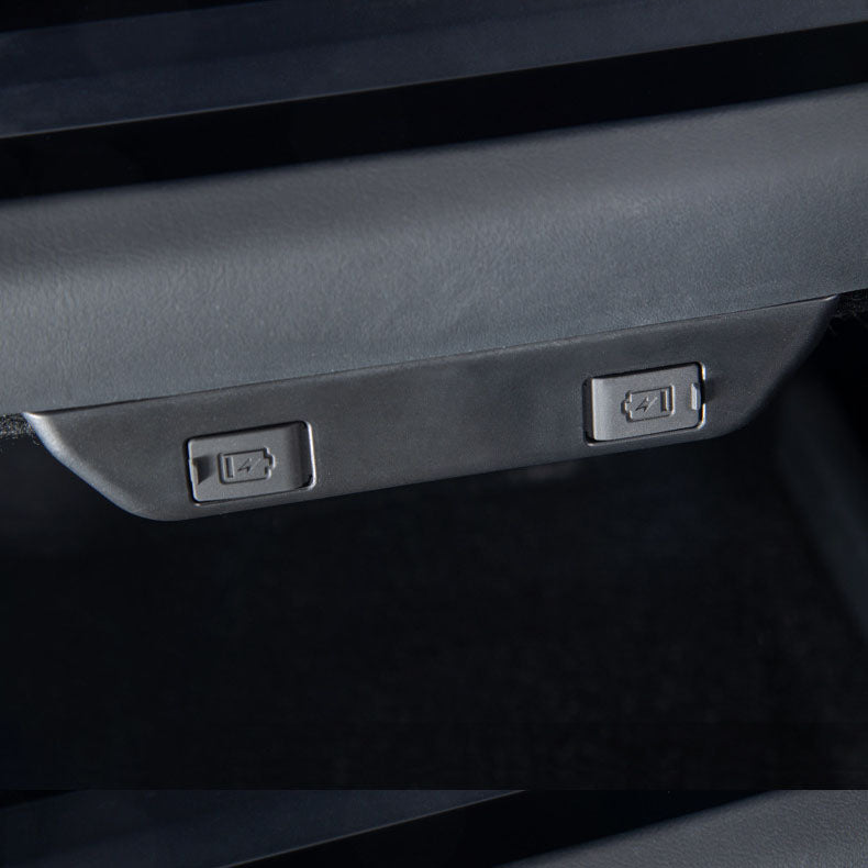 Rear Seat USB Port Protection Cover for 2024 Model 3 Highland Black