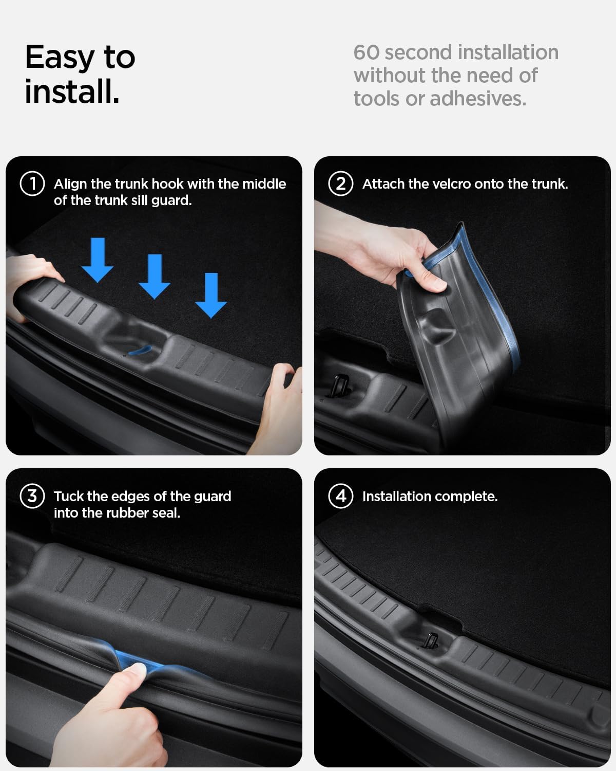 Anti-Scratch TPE Trunk Sill Protector Mat for Tesla Model Y Juniper 2025+