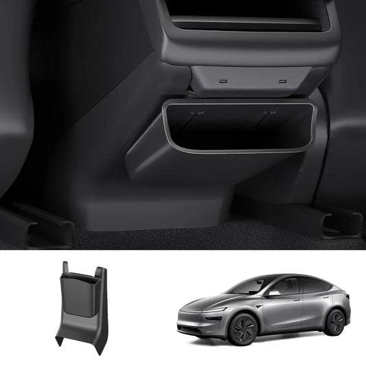 Rear Center Console Kick Guard & Storage Box for Tesla Model Y Juniper 2025+ / Model 3 Highland 2024+ Model Y Juniper 2025+ 2-Piece Set