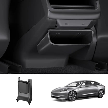 Rear Center Console Kick Guard & Storage Box for Tesla Model Y Juniper 2025+ / Model 3 Highland 2024+ Model 3 Highland 2024+ 2-Piece Set