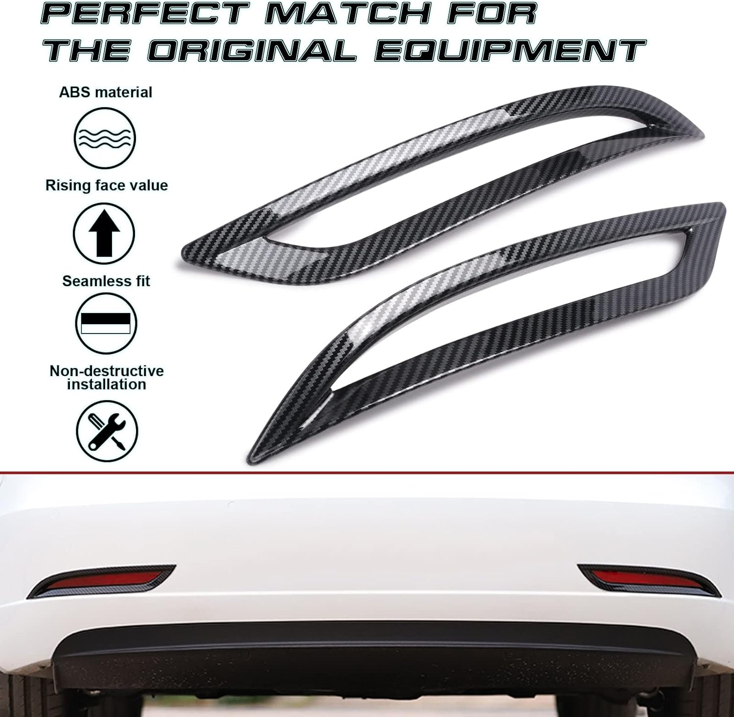 Rear Fog Lights Lamps Cover For Model 3/Y