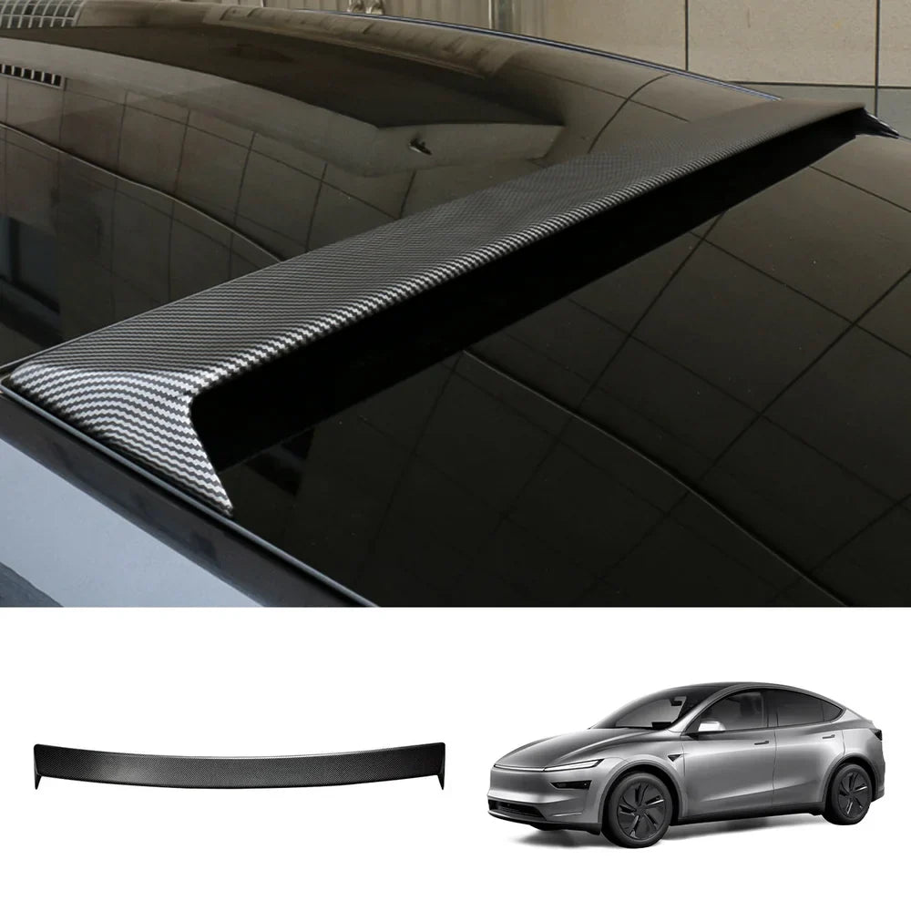 Rear Roof Spoiler for Tesla Model Y Juniper 2025+ Carbon Fiber Texture