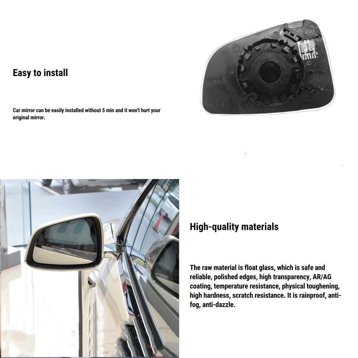 Rearview Mirror Blade for Tesla Model 3/Y/X/S