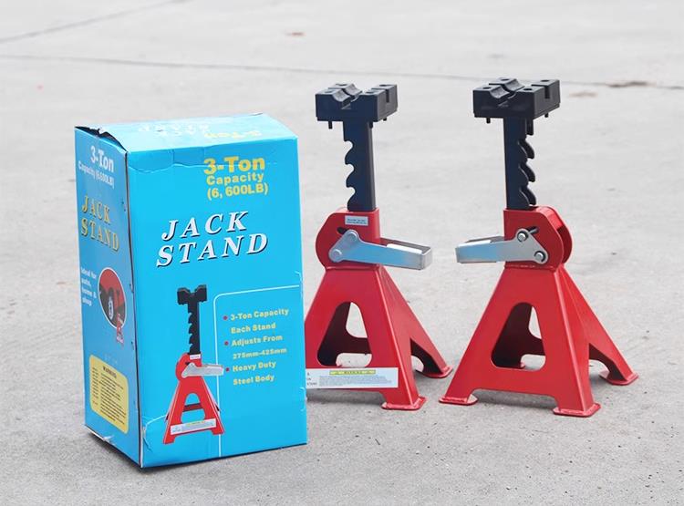 Red Jack Stands - Heavy Duty Locking Pins - Handle Lock for Auto Repair Tesla Model S, 3, X, Y