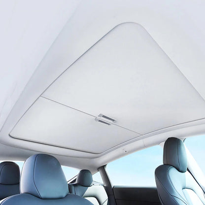 Retractable Sunshade Glass Roof Sunshade with Roll Fabric Style For Tesla Model Y United States Only Model Y