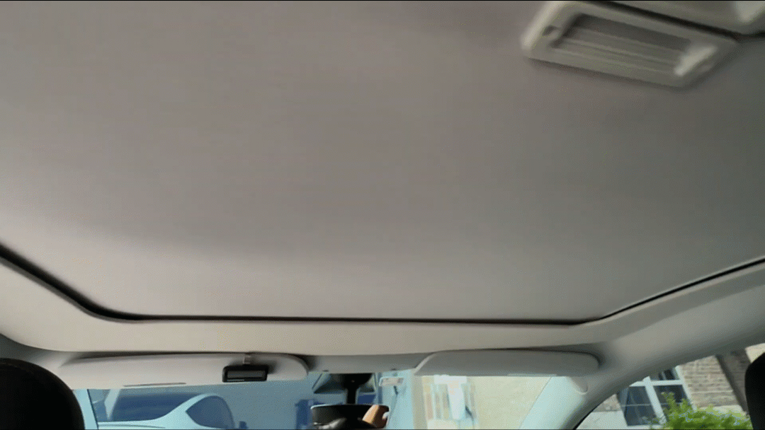 Retractable Sunshade Glass Roof Sunshade with Roll Fabric Style For Tesla Model Y