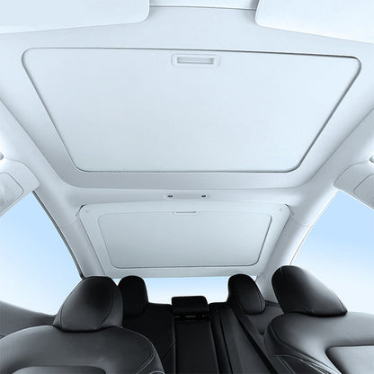 Retractable Sunshade Glass Roof Sunshade with Roll Fabric Style For Tesla Model Y United States Only Model 3