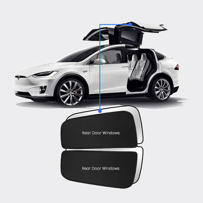 Roof Glass Sunshades for Tesla Model X Accessories Rear Door Windows