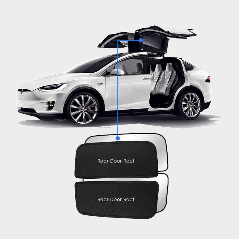 Roof Glass Sunshades for Tesla Model X Accessories Rear Door Roof