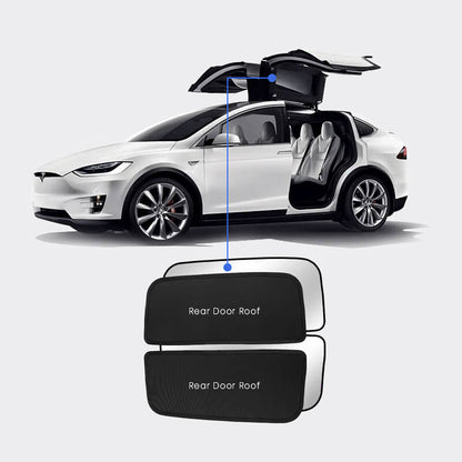 Roof Glass Sunshades for Tesla Model X Accessories Rear Door Roof