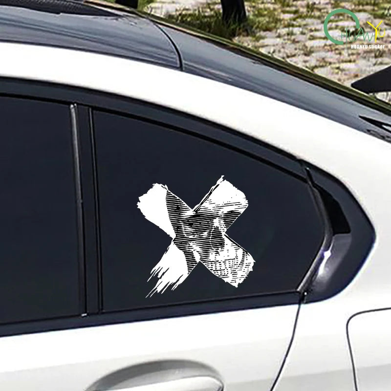 Cyberpunk X Skull Reflective Car Stickers For Tesla and Ev Cars