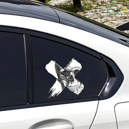 Cyberpunk X Skull Reflective Car Stickers For Tesla and Ev Cars