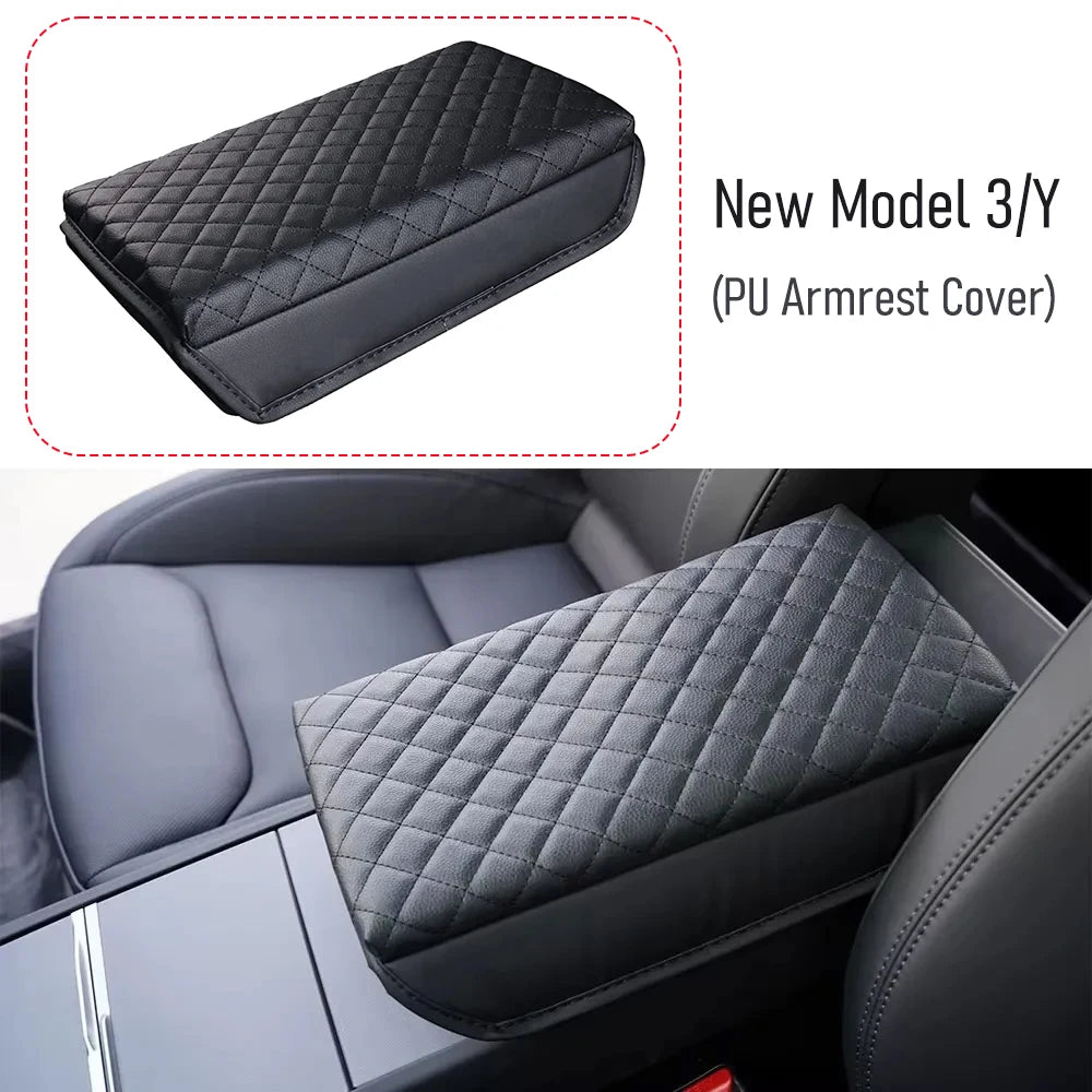 Anti-scratch PU Leather Armrest Cover For Tesla Model 3/Y