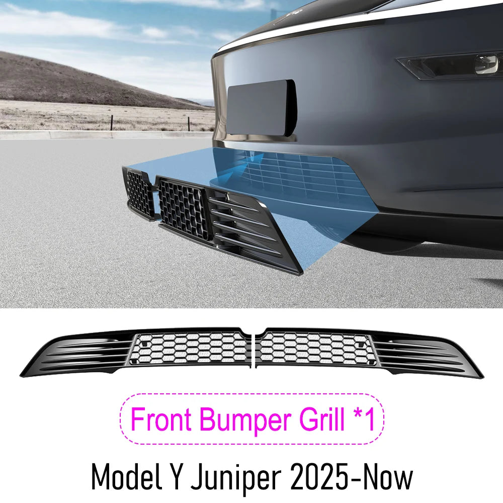 Front Bumper Grill Mesh Air Inlet Vent Cover For Tesla Model Y Juniper Front Bumper Grill