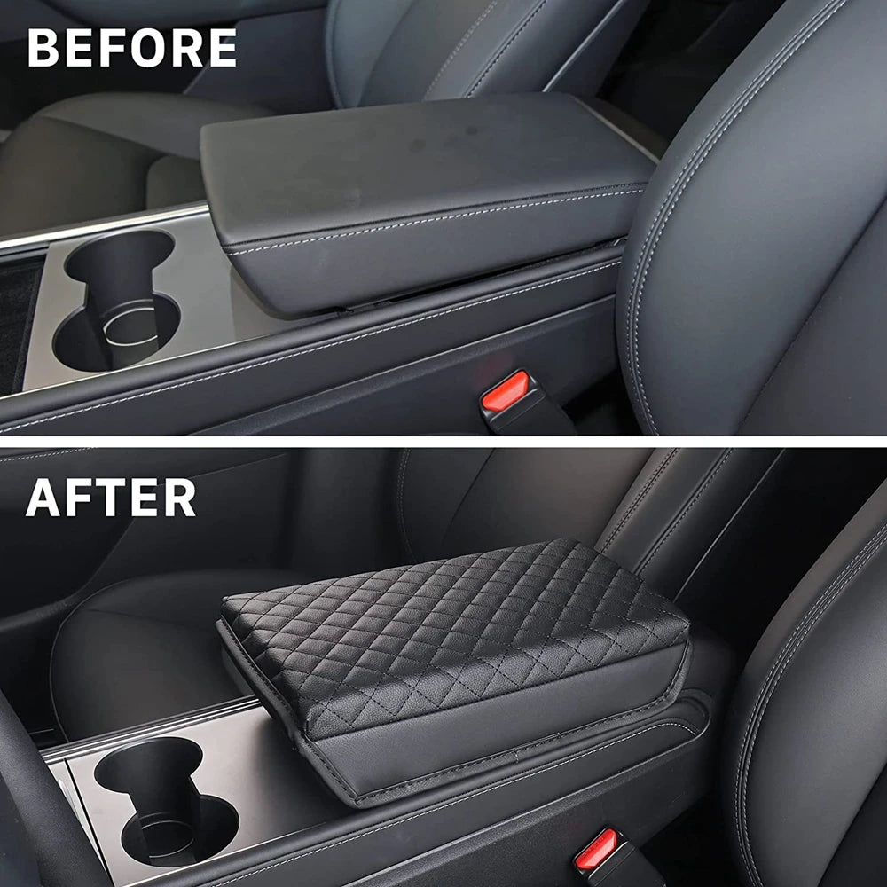 Anti-scratch PU Leather Armrest Cover For Tesla Model 3/Y