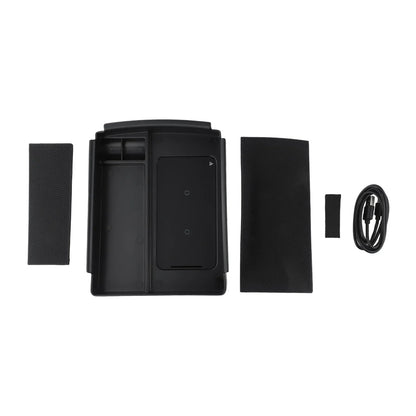 Console Armrest Storage Box Phone Wireless Charger For Tesla Model X/S