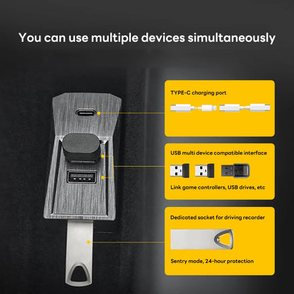 Glovebox USB Hub Docking Station Data For Tesla 3 Y Juniper 2025