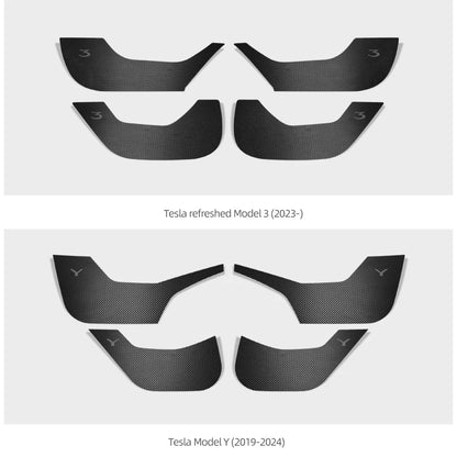 Carbon Fiber Door Anti-kick Pads For Tesla Model 3 Highland Y Juniper