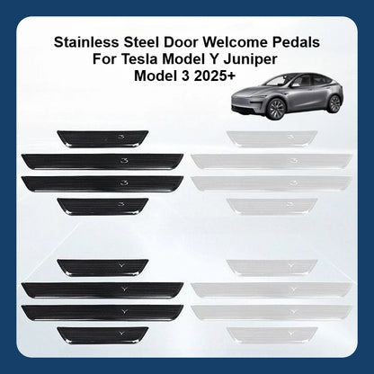 Stainless Steel Door Sill Protectors For Tesla Model 3/Y