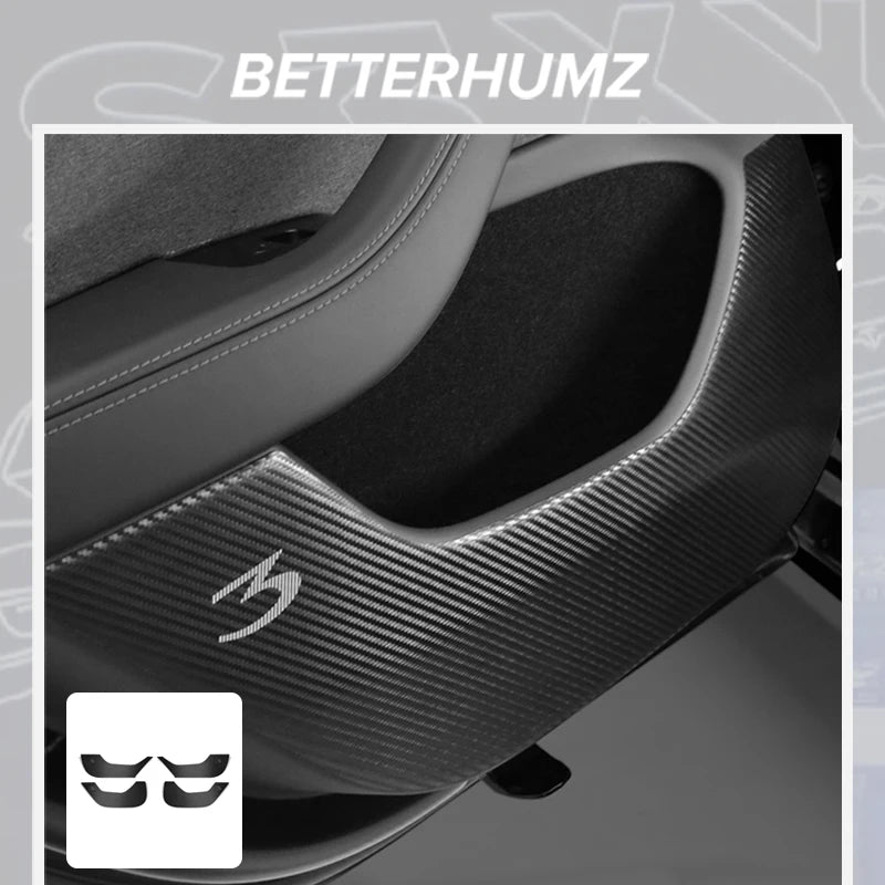 Carbon Fiber Door Anti-kick Pads For Tesla Model 3 Highland Y Juniper