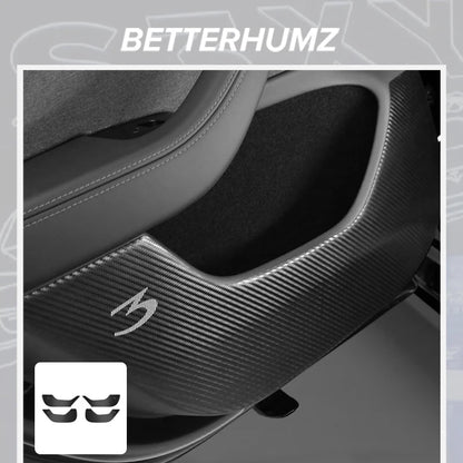 Carbon Fiber Door Anti-kick Pads For Tesla Model 3 Highland Y Juniper