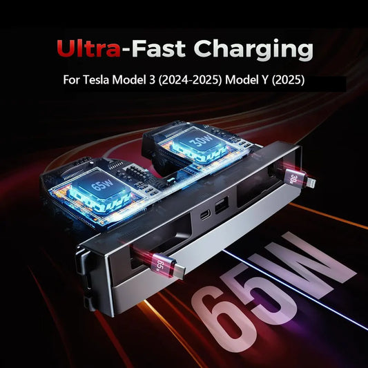 USB Hub Phone Fast Charging For Tesla Model 3 Highland Y Juniper