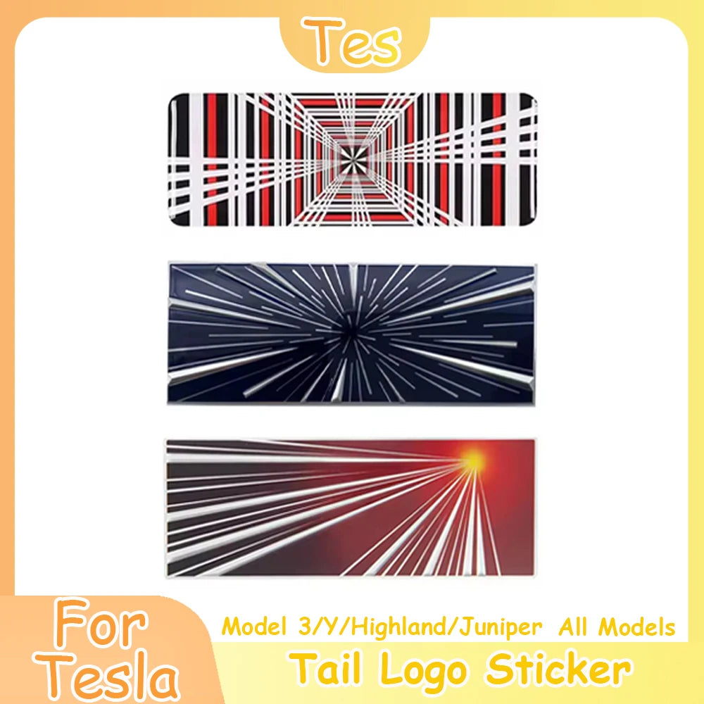 Tail Logo Sticker Trunk Badge Emblem For Tesla Ev Cars