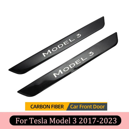 Pedal Protection Strip For Tesla Model 3 /Y 2017-2023 Model 3 Carbon Front