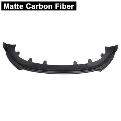 Front Bumper Spoiler Protective Trim Cover For Tesla Model Y Juniper Matte Carbon Fiber