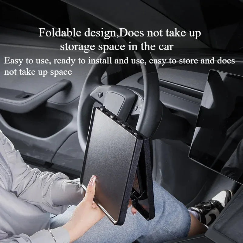 Mini Portable Foldable Tray Table Food Drink Desk for Tesla Model 3 Y