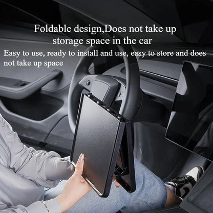 Mini Portable Foldable Tray Table Food Drink Desk for Tesla Model 3 Y