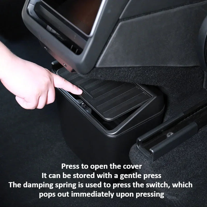 Rear Seat Trash Can Storage Box For Tesla Model Y Juniper