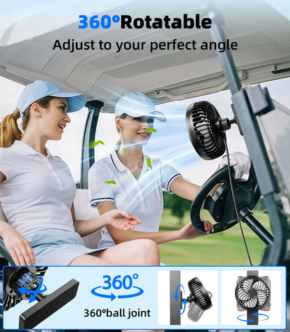 USB Magnetic Portable Car Air Fan For All Cars Travel Camping
