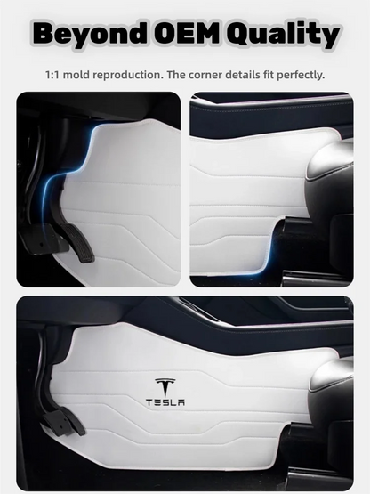 Premium Napa Leather Console Side Protection Pads for Tesla Model Y/3