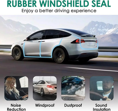 10pcs Door Seal Soundproof Kit For Tesla Model Y Juniper