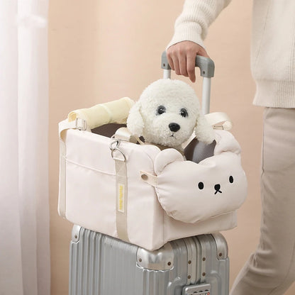 Portable Puppies Travel Bag Dog Cat Car Seat for EV Car Armrest Box