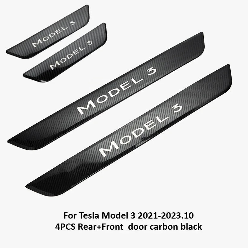 Stainless Steel Door Sill Protectors For Tesla Model 3/Y