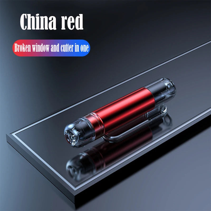 Car Window Breaker Seatbelt Cutter Tool Car Cane Hammer For Emergency red