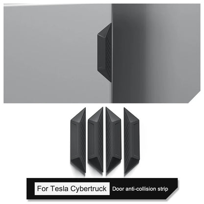 For Tesla Cybertruck 2025 Silicone Door Outside Anti-collision Strip Scratch Resistant Protective Strip Door Handle 4PCS Set 4PCS Anti-collision For Cybertruck