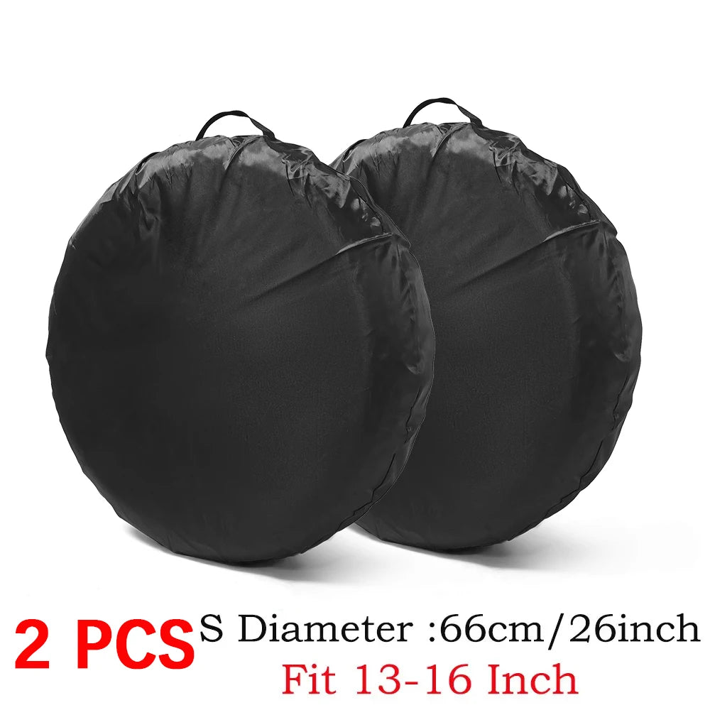 Polyester Dustproof Tire Bags Tyre Sunscreen Storage For Tesla Ev Cars 2PCS 13-16inch